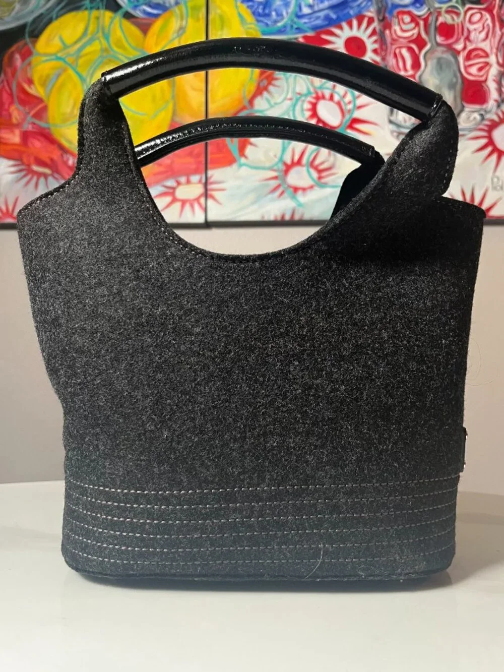 Kate Spade New York RARE Black Felt Bow Satchel Top Handle Dust Bag + COA - Picture 3 of 13
